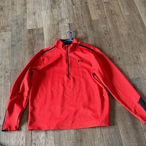Under Armour Men's Vibrant burnt orange red Performance cold gear jacket